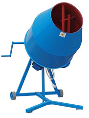 electric concrete mixer isolated on a white