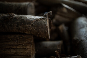 Close up shoot fire wood