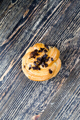 sweet delicious cupcake with chocolate