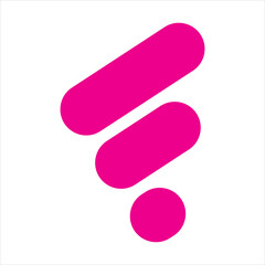 modern color letter f logo design