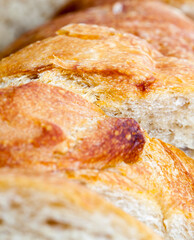 sliced baguette with spices