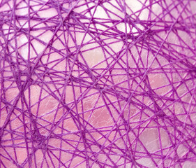 Obraz premium a web of purple threads