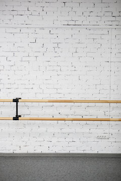 Ballet Barre In A Studio With White Walls