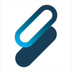 blue letter s pill logo design