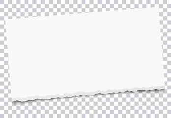 white note paper banner on transparent background	