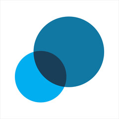 blue circle combine logo design
