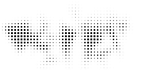 Halftone texture with geometric figures.