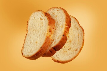 Fragrant delicious bread with fried onions