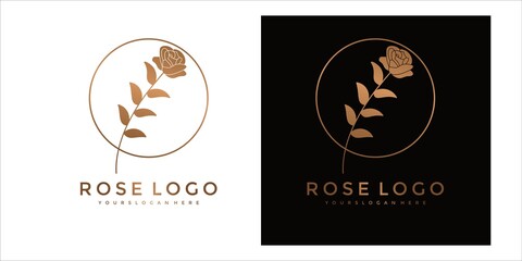 flower logo design graphic abstract
