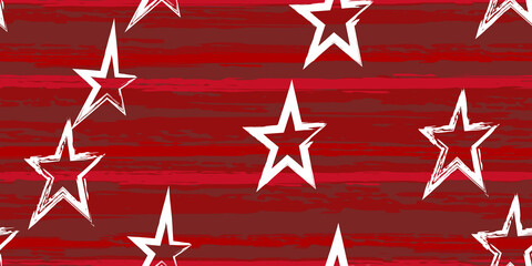 Grunge stripes with painted stars.