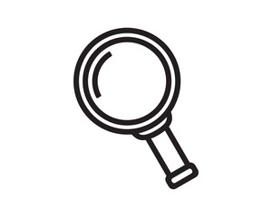 Search icon. Magnifying glass icon, magnifier or loupe sign. Vector illustration for your design.