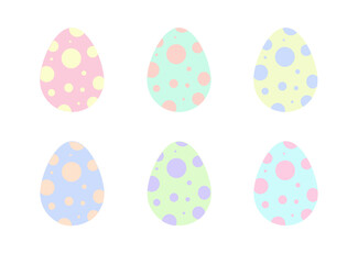 multicolor six chicken easter eggs
