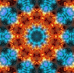 Fototapeta na wymiar Abstract kaleidoscope background. Unique mandala design