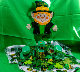 Colourful St. Patricks Day decorations. Calgary, alberta, Canada