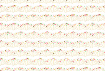 生クリームのシームレスパターン1（カラーチョコスプレー）