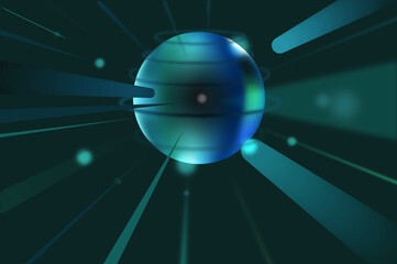 Earth solar round star flair circeling rotating graphical resource 