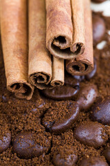 aromatic coffee and cinnamon