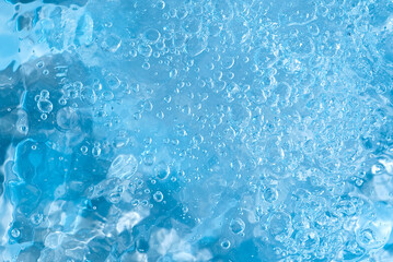 blue water abstract background. water surface with air bubbles background