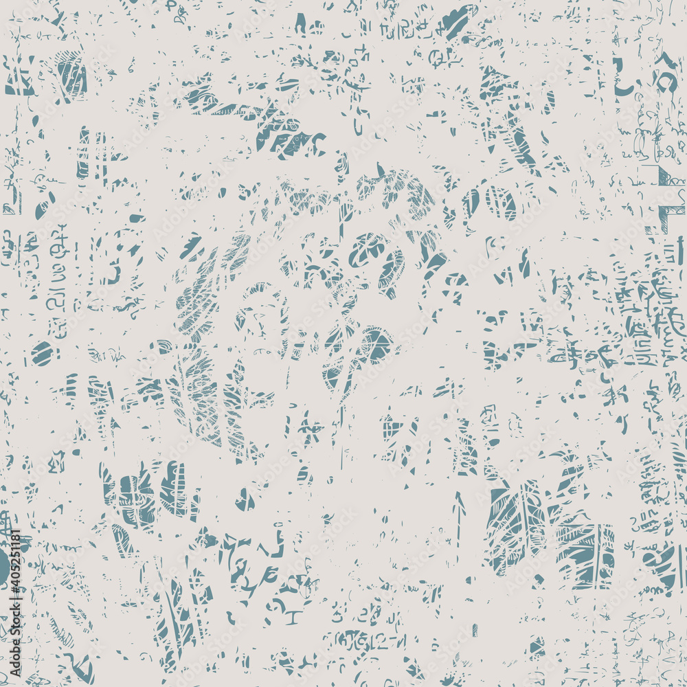 Wall mural vector image of abstraction in the style of old blurry manuscript graphics can be used as wallpaper 