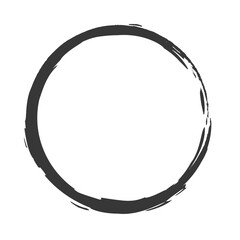 round frame banner isolated on white background	
