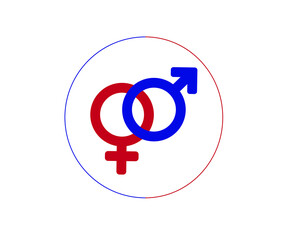 Gender , sex vector icon.  Editable stroke. Symbol in Line Art Style for Design, Presentation, Website or Apps Elements. Pixel vector graphics - Vector