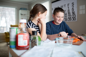 making dinner together