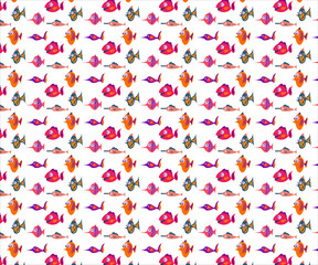 Aquarium tropical fish colorful pattern