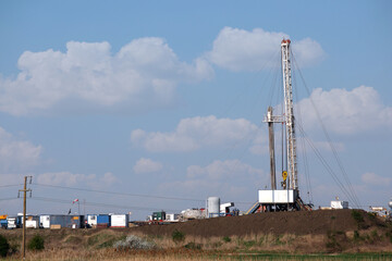 Fototapeta na wymiar land oil and gas drilling rig mining industry