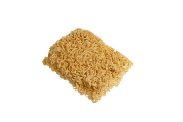 flat lay of fast food noodles spaghetti top view isolated