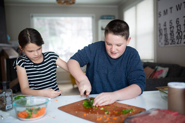 making dinner together