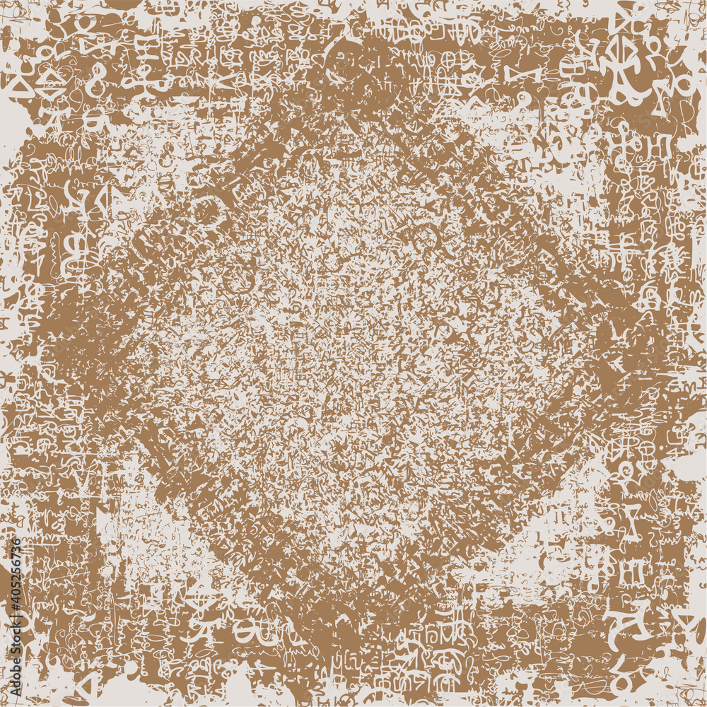 Wall mural vector image of abstraction in the style of old blurry manuscript graphics can be used as wallpaper 