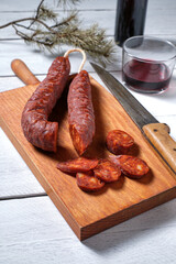Traditional spanish sausage - chorizo