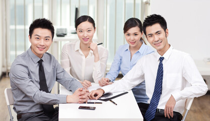 Group of business people in office portrait