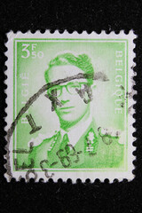 Isolated Belgium Stamp