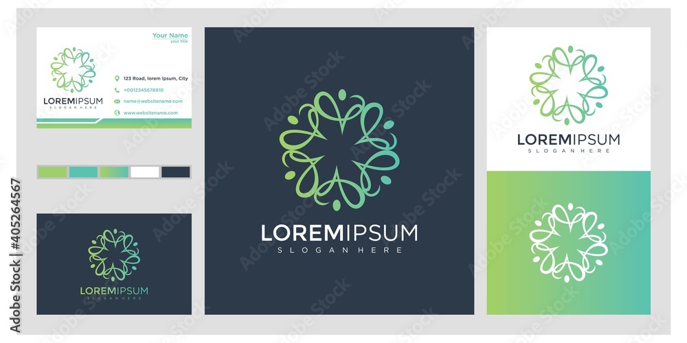 Canvas Prints abstract geometric logo design and business card