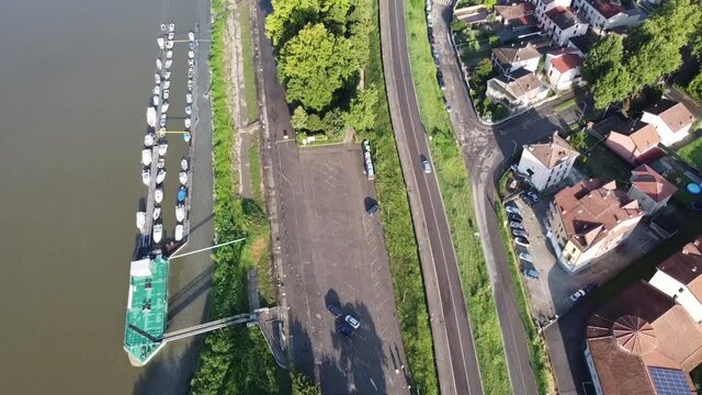 aerial view of the village Boretto Italy