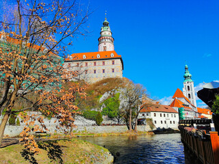 Cesky Krumlov castle in Czech Republic on the Vltava river