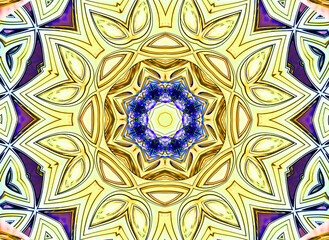 Abstract kaleidoscope background. Unique mandala design