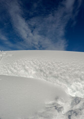 Paisaje nevado en Madrid