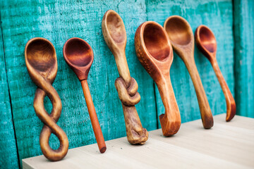 wooden spoons, woodwork, crafts, handicrafts, wood carving, folk art