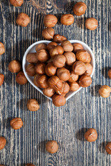 quality raw nuts ready to eat, hazelnuts