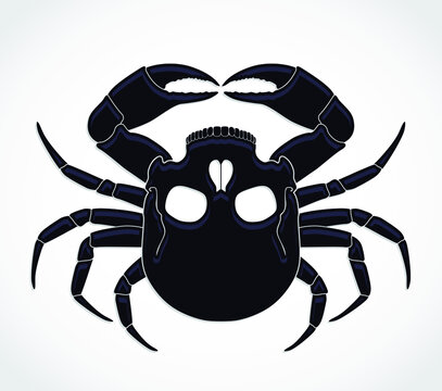 recommend clip art: crab skull scary silhouette tattoo logo design