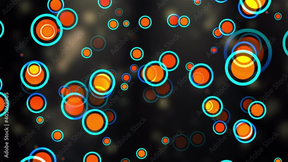 Aufkleber colored spheres and stroke, computer generated. 3d rendering abstract backdrop from round particles