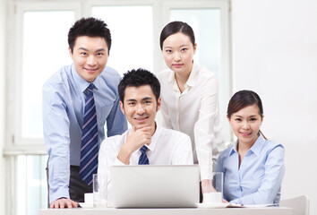 Group of business people in office portrait