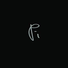 pi initial handwriting black background