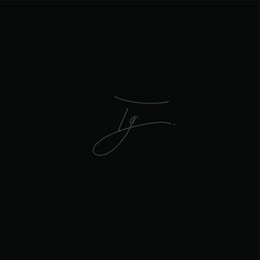 Tg initial handwriting black background