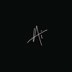 Ai initial handwriting black background