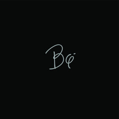 BG initial handwriting black background
