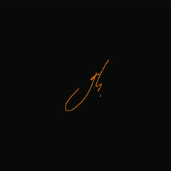 gh initial handwriting black background