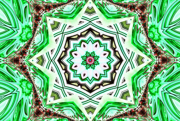 Abstract kaleidoscope background. Unique mandala design